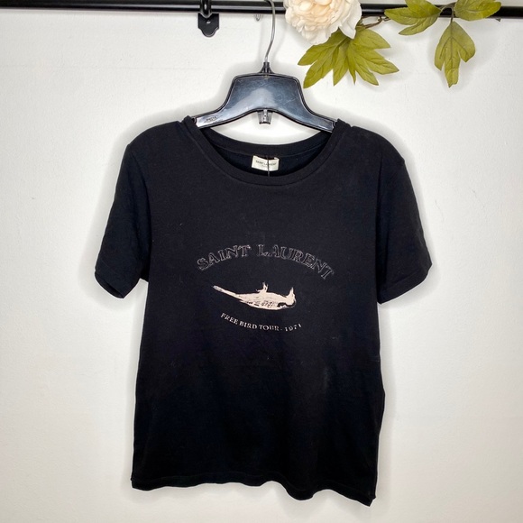 Authentic Saint Laurent ‘Free Bird Tour’ Tee - Picture 4 of 14